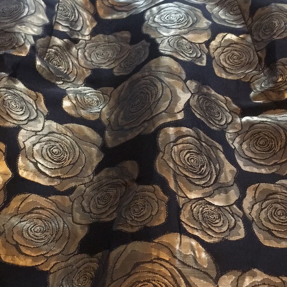 Lulus Black and Gold Jacquard Strapless Dress - Picture 4 of 8